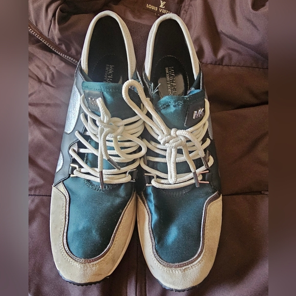 Micheal Kors  Green and Tan Classic Sneakers - Picture 1 of 7